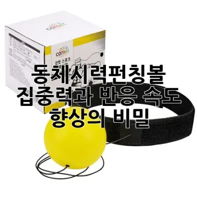 동체시력펀칭볼: 집중력과 반응 속도 향상의 비밀! 🚀