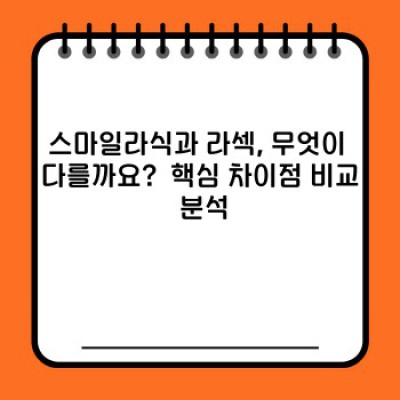 스마일라식 vs 라섹: 나에게 맞는 시력교정술은 무엇일까요?  (요약표 포함)