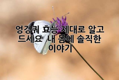 엉겅퀴 효능, 제대로 알고 드세요!  내 몸에 솔직한 이야기