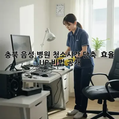 충북 음성 병원 청소🧹시간 단축 & 효율 UP 비법 공개!