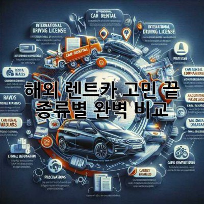 해외 렌트카 고민 끝! 🚗 종류별 완벽 비교