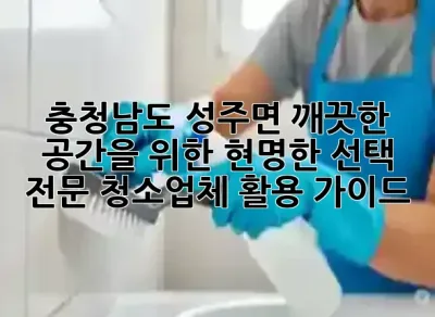 충청남도 성주면, 깨끗한 공간을 위한 현명한 선택: 전문 청소업체 활용 가이드 ✨