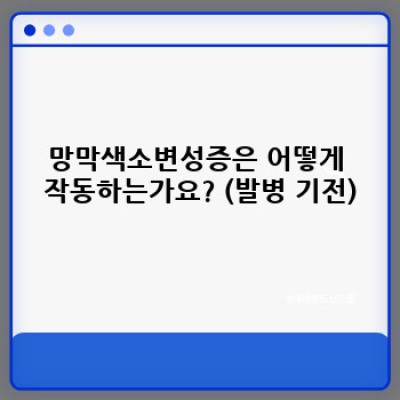 망막색소변성증: 원인, 증상, 치료 및 최신 연구 동향