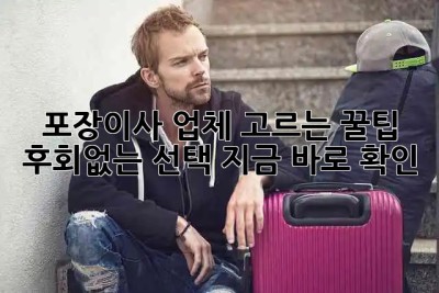 포장이사 업체 고르는 꿀팁🍯: 후회없는 선택, 지금 바로 확인!