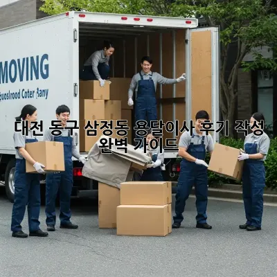 대전 동구 삼정동 용달이사 후기 작성 완벽 가이드