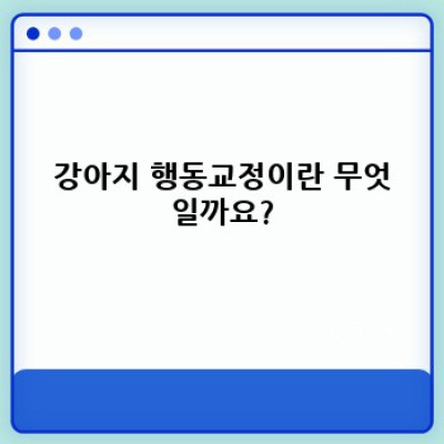 강아지 행동교정 완벽 가이드: 문제행동 해결 & 행복한 동반자 만들기